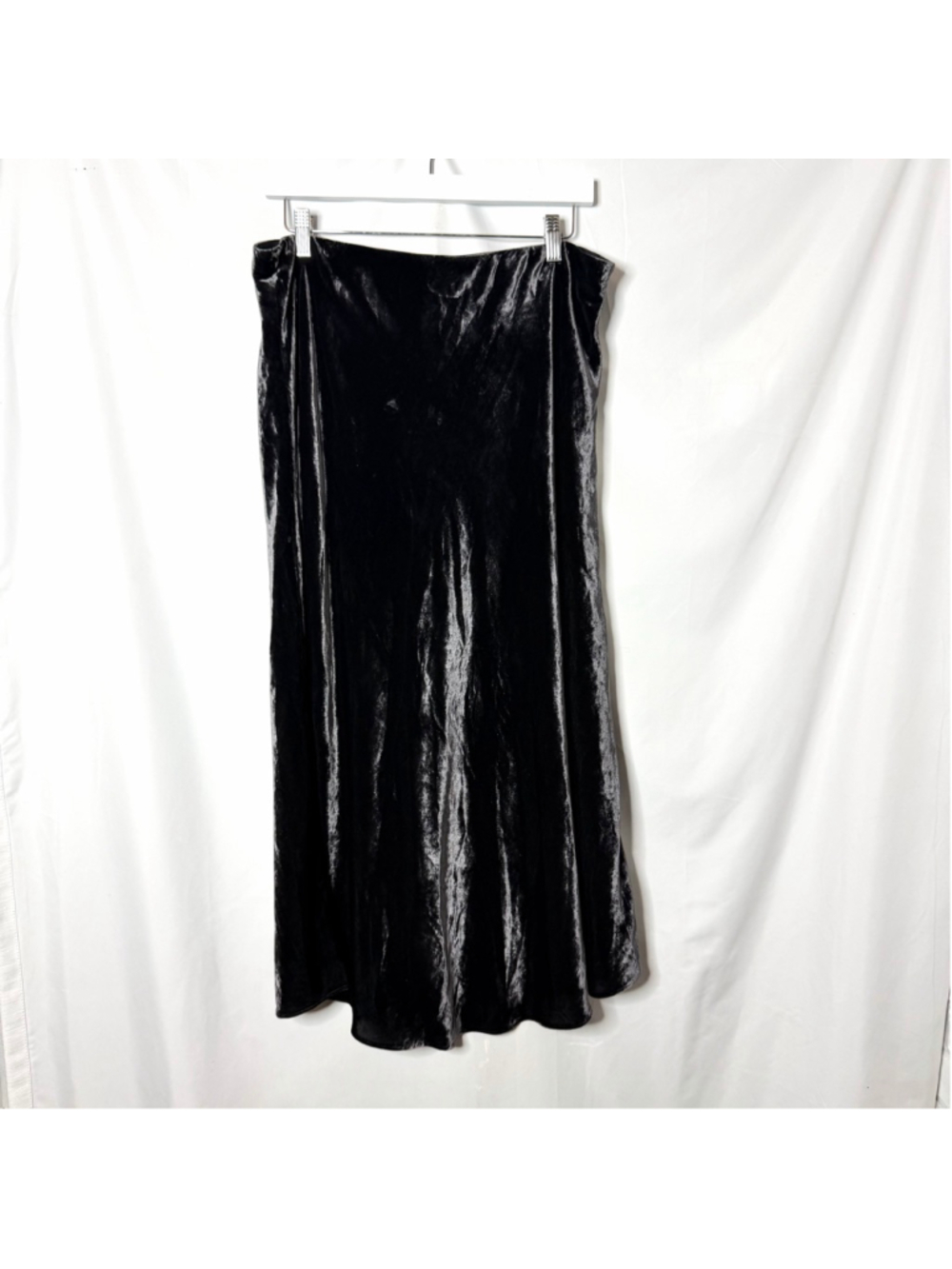 Women's J.CREW Gwyneth Dark Grey Velvet Slip Skirt Large